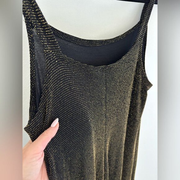 FMX&CO 90s Vintage Gold Glitter Mesh Dress - Picture 8 of 13
